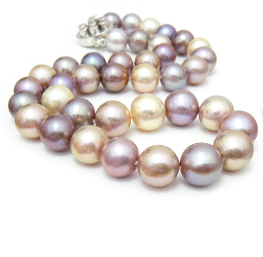 Edison Multicoloured Round Pearls Necklace